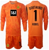 Billige Borussia Dortmund Gregor Kobel #1 Målmand Tredje trøje Børn 2024-25 Lange ærmer (+ bukser)
