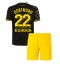 Billige Borussia Dortmund Jude Bellingham #22 Udebanetrøje Børn 2022-23 Kort ærmer (+ bukser)