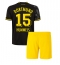 Billige Borussia Dortmund Mats Hummels #15 Udebanetrøje Børn 2022-23 Kort ærmer (+ bukser)