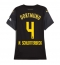 Billige Borussia Dortmund Nico Schlotterbeck #4 Udebanetrøje Dame 2024-25 Kort ærmer