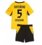 Billige Borussia Dortmund Ramy Bensebaini #5 Hjemmebanetrøje Børn 2026-27 Kort ærmer (+ bukser)