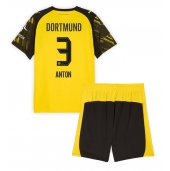 Billige Borussia Dortmund Waldemar Anton #3 Hjemmebanetrøje Børn 2025-26 Kort ærmer (+ bukser)