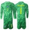 Billige Brasilien Alisson Becker #1 Målmand Hjemmebanetrøje Børn Copa America 2024 Lange ærmer (+ bukser)