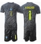 Billige Brasilien Alisson Becker #1 Målmand Udebanetrøje Børn Copa America 2024 Kort ærmer (+ bukser)