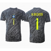 Billige Brasilien Alisson Becker #1 Målmand Udebanetrøje Copa America 2024 Kort ærmer