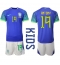 Billige Brasilien Antony #19 Udebanetrøje Børn VM 2022 Kort ærmer (+ bukser)