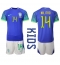 Billige Brasilien Eder Militao #14 Udebanetrøje Børn VM 2022 Kort ærmer (+ bukser)