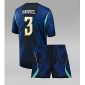 Billige Brasilien Gabriel Magalhaes #3 Udebanetrøje Børn VM 2026 Kort ærmer (+ bukser)