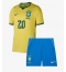 Billige Brasilien Lucas Paqueta #20 Hjemmebanetrøje Børn VM 2026 Kort ærmer (+ bukser)