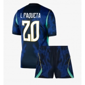 Billige Brasilien Lucas Paqueta #20 Udebanetrøje Børn VM 2026 Kort ærmer (+ bukser)