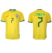 Billige Brasilien Lucas Paqueta #7 Hjemmebanetrøje VM 2022 Kort ærmer