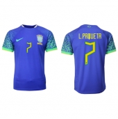 Billige Brasilien Lucas Paqueta #7 Udebanetrøje VM 2022 Kort ærmer