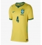 Billige Brasilien Marquinhos #4 Hjemmebanetrøje Dame VM 2026 Kort ærmer