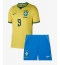 Billige Brasilien Matheus Cunha #9 Hjemmebanetrøje Børn VM 2026 Kort ærmer (+ bukser)