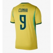 Billige Brasilien Matheus Cunha #9 Hjemmebanetrøje VM 2026 Kort ærmer