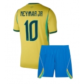 Billige Brasilien Neymar Jr #10 Hjemmebanetrøje Børn VM 2026 Kort ærmer (+ bukser)