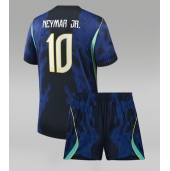 Billige Brasilien Neymar Jr #10 Udebanetrøje Børn VM 2026 Kort ærmer (+ bukser)