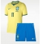Billige Brasilien Raphinha Belloli #11 Hjemmebanetrøje Børn VM 2026 Kort ærmer (+ bukser)