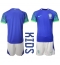 Billige Brasilien Udebanetrøje Børn VM 2022 Kort ærmer (+ bukser)