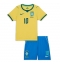 Billige Brasilien Vinicius Junior #10 Hjemmebanetrøje Børn VM 2026 Kort ærmer (+ bukser)
