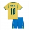 Billige Brasilien Vinicius Junior #10 Hjemmebanetrøje Børn VM 2026 Kort ærmer (+ bukser)