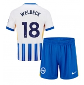 Billige Brighton Danny Welbeck #18 Hjemmebanetrøje Børn 2024-25 Kort ærmer (+ bukser)