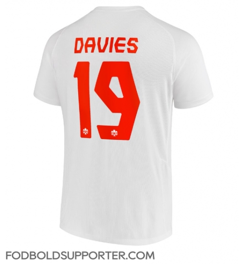 Billige Canada Alphonso Davies #19 Udebanetrøje VM 2022 Kort ærmer
