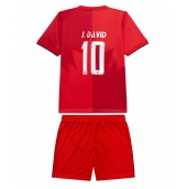 Billige Canada Jonathan David #10 Hjemmebanetrøje Børn VM 2026 Kort ærmer (+ bukser)