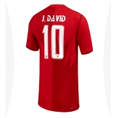 Billige Canada Jonathan David #10 Hjemmebanetrøje Dame VM 2026 Kort ærmer
