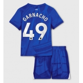 Billige Chelsea Alejandro Garnacho #49 Hjemmebanetrøje Børn 2025-26 Kort ærmer (+ bukser)