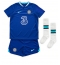 Billige Chelsea Aubameyang #9 Hjemmebanetrøje Børn 2022-23 Kort ærmer (+ bukser)