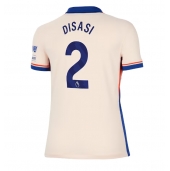 Billige Chelsea Axel Disasi #2 Udebanetrøje Dame 2024-25 Kort ærmer