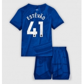Billige Chelsea Estevao Willian #41 Hjemmebanetrøje Børn 2025-26 Kort ærmer (+ bukser)