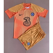 Billige Chelsea Målmand Hjemmebanetrøje Børn 2022-23 Kort ærmer (+ bukser)