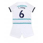 Billige Chelsea Thiago Silva #6 Udebanetrøje Børn 2022-23 Kort ærmer (+ bukser)