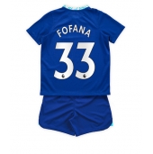 Billige Chelsea Wesley Fofana #33 Hjemmebanetrøje Børn 2022-23 Kort ærmer (+ bukser)
