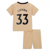 Billige Chelsea Wesley Fofana #33 Tredje trøje Børn 2022-23 Kort ærmer (+ bukser)