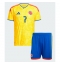 Billige Colombia Luis Diaz #7 Hjemmebanetrøje Børn VM 2026 Kort ærmer (+ bukser)