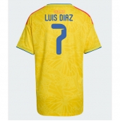 Billige Colombia Luis Diaz #7 Hjemmebanetrøje Dame VM 2026 Kort ærmer