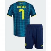 Billige Colombia Luis Diaz #7 Udebanetrøje Børn VM 2026 Kort ærmer (+ bukser)