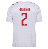 Billige Danmark Joachim Andersen #2 Udebanetrøje EM 2024 Kort ærmer