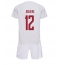 Billige Danmark Kasper Dolberg #12 Udebanetrøje Børn VM 2022 Kort ærmer (+ bukser)