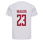 Billige Danmark Pierre-Emile Hojbjerg #23 Udebanetrøje VM 2022 Kort ærmer