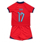Billige England Bukayo Saka #17 Udebanetrøje Børn VM 2022 Kort ærmer (+ bukser)