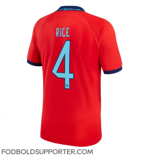 Billige England Declan Rice #4 Udebanetrøje VM 2022 Kort ærmer