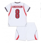Billige England Elliot Anderson #8 Hjemmebanetrøje Børn VM 2026 Kort ærmer (+ bukser)