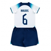 Billige England Harry Maguire #6 Hjemmebanetrøje Børn VM 2022 Kort ærmer (+ bukser)