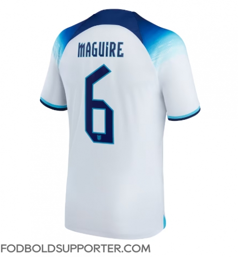 Billige England Harry Maguire #6 Hjemmebanetrøje VM 2022 Kort ærmer