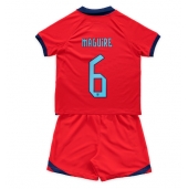 Billige England Harry Maguire #6 Udebanetrøje Børn VM 2022 Kort ærmer (+ bukser)