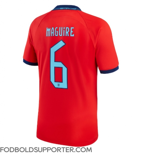 Billige England Harry Maguire #6 Udebanetrøje VM 2022 Kort ærmer